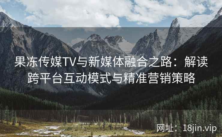 果冻传媒TV与新媒体融合之路：解读跨平台互动模式与精准营销策略